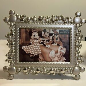 Disney Parks Silver Mickey Head 4x6 Photo Frame